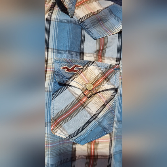 Hollister California western snap button LS shirt size small - Picture 4 of 4